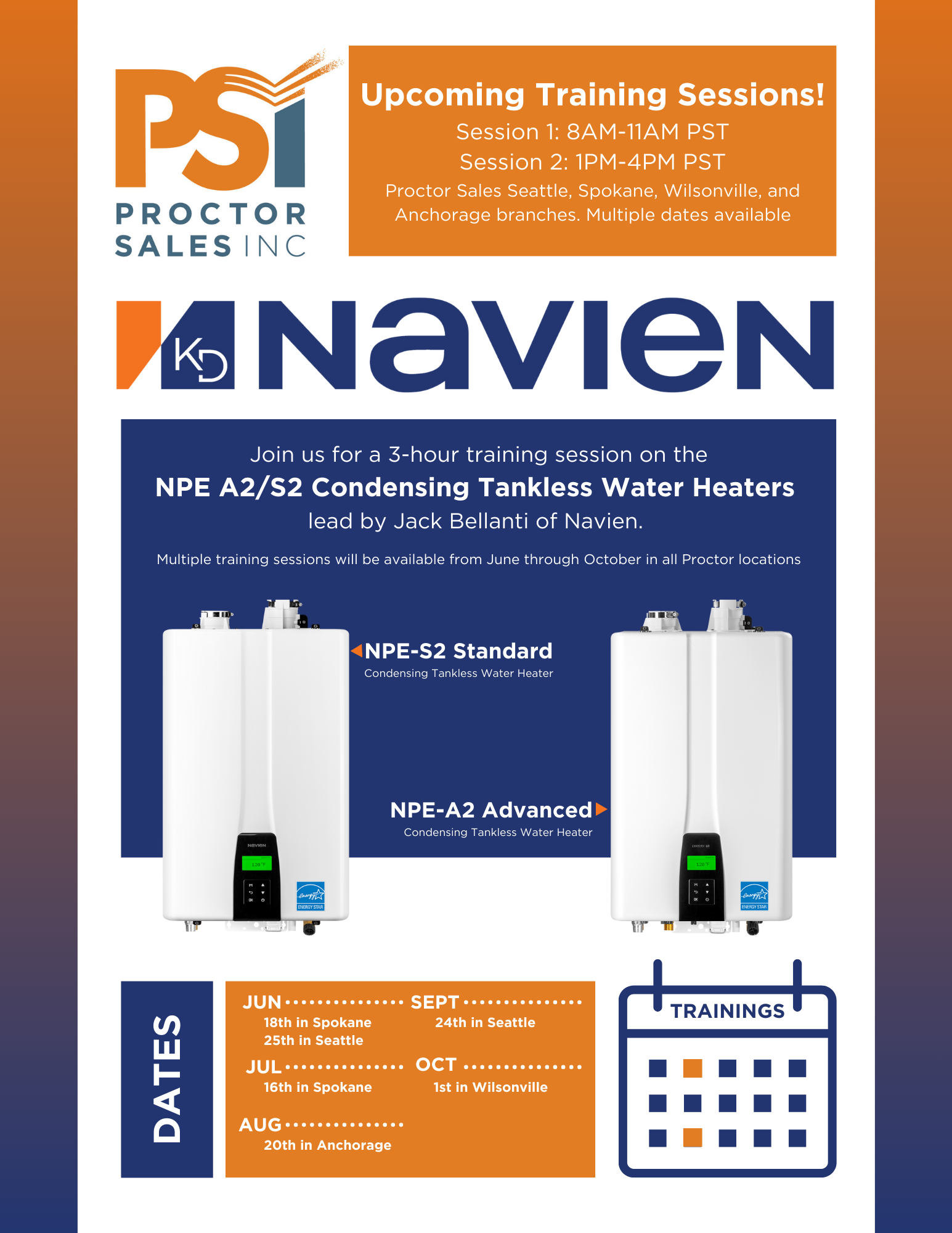 Navien Training Sessions